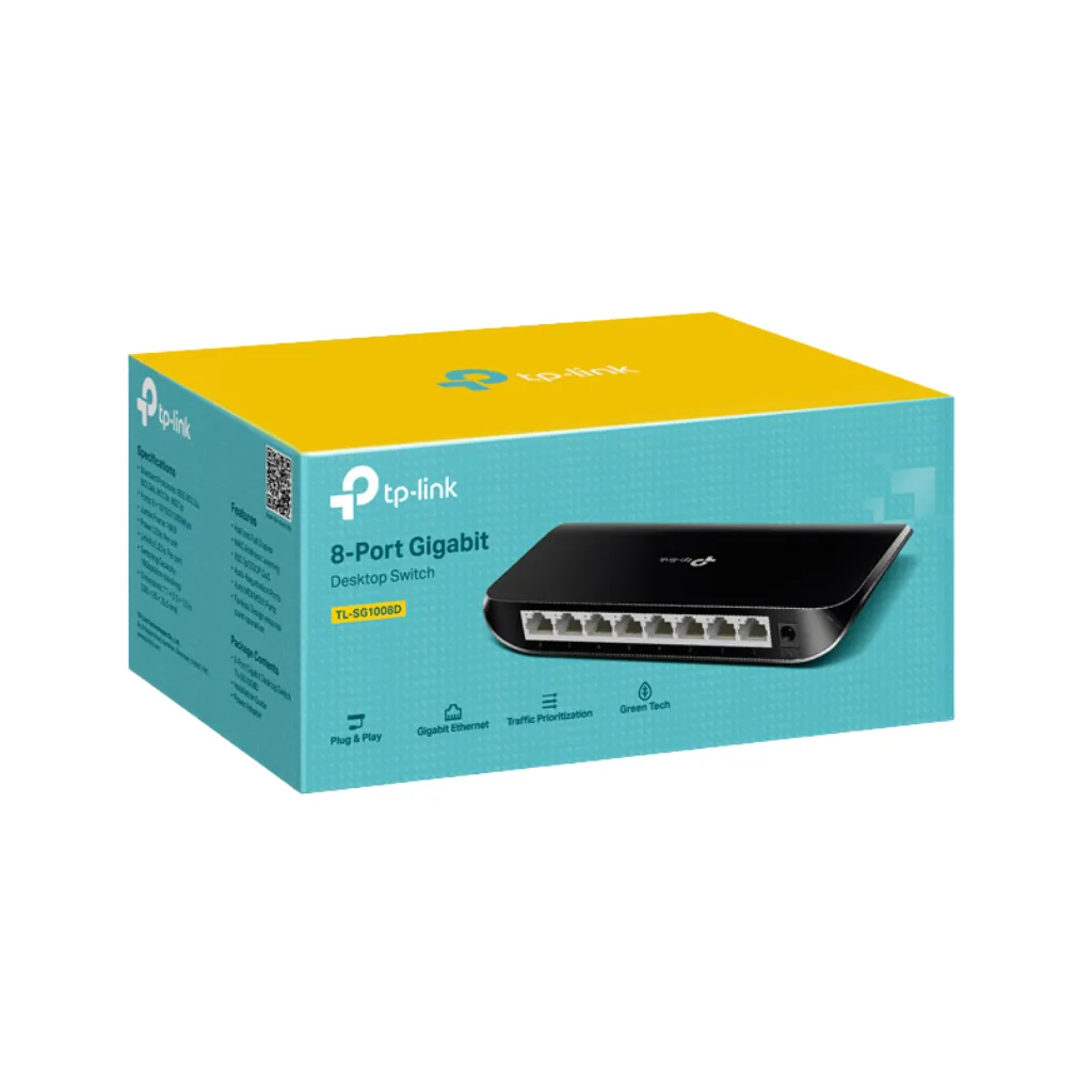 [TL-SG1008D] SWITCH GIGABIT 8 PUERTOS 10/100/1000 MBPS TP-LINK