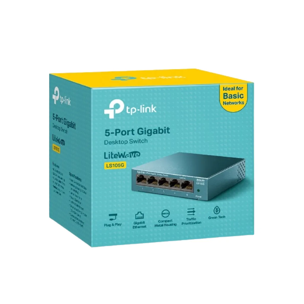 SWITCH GIGABIT 5 PTOS 10/100/1000 MBPS ACERO TP-LINK