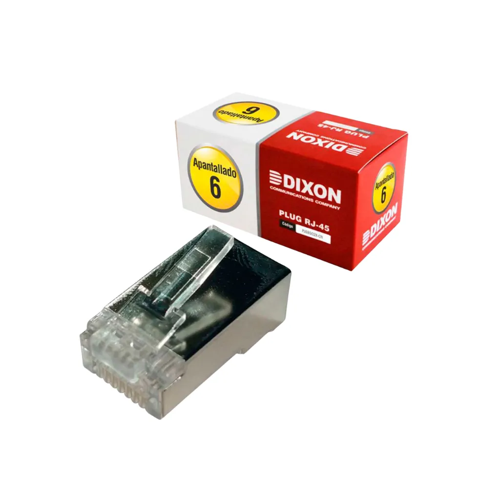 [PJ88502X-CN] PLUG RJ-45 CAT6 APANTALLADO CJAx100PCS DIXON