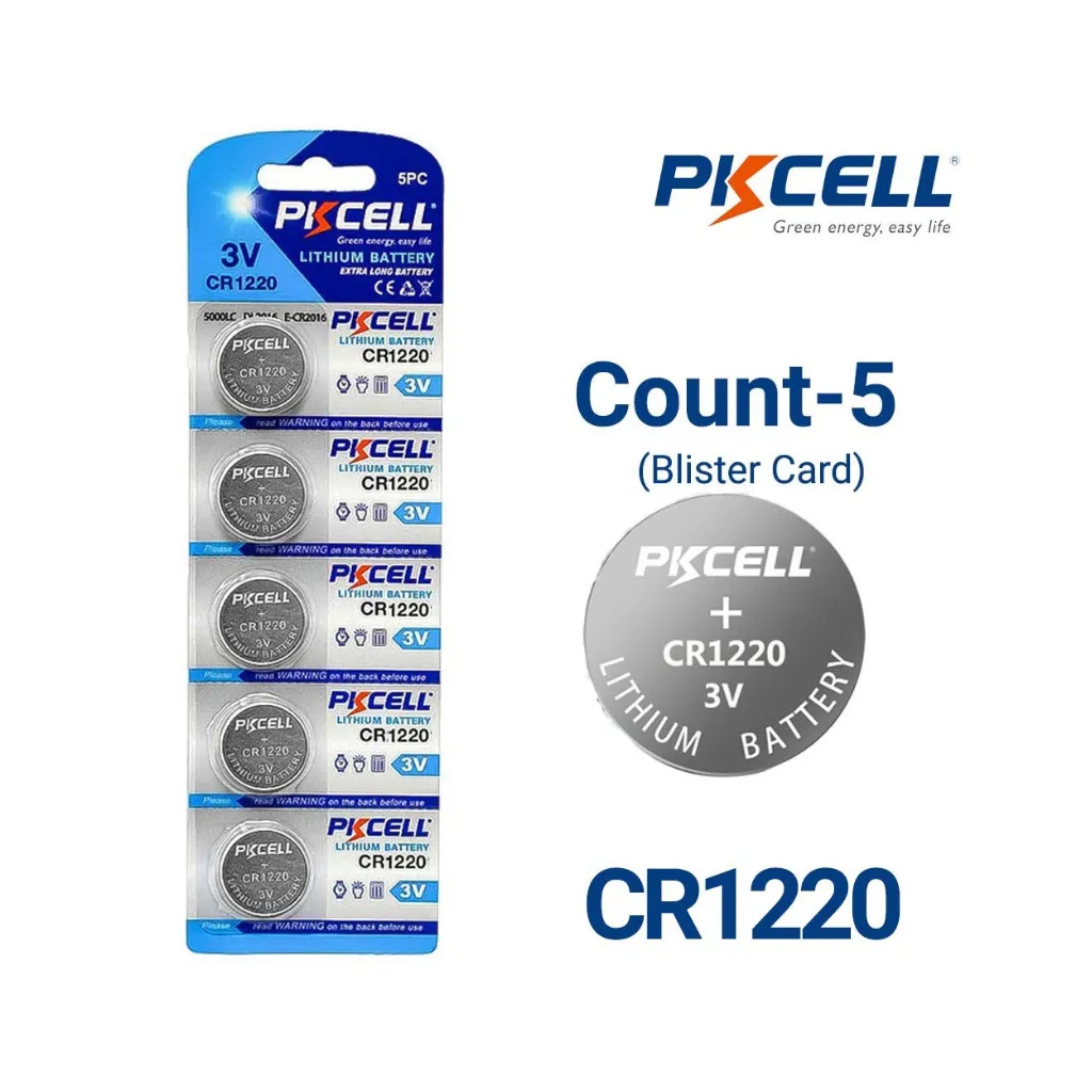 [CR1220] PILA PLANA 3V LITHIUM CR1220-5B BLISTERx5UND. PKCELL