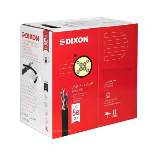 CABLE UTP CAT-5E -24AWG NEGRO CJAx305MTS DIXON 