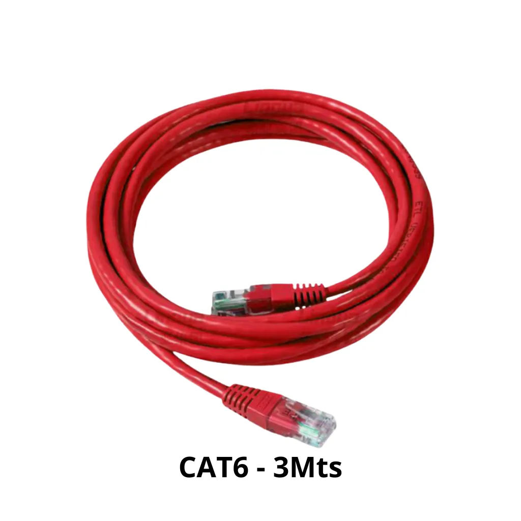 PATCH CORD CAT6 LSZH ROJO 3MTS DIXON  