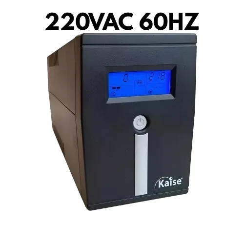 UPS INTERACTIVO 600VA/360W FP=0.60 220VAC 60HZ C/PANEL LCD Y BATERIA 12V Y 7AH KAISE 