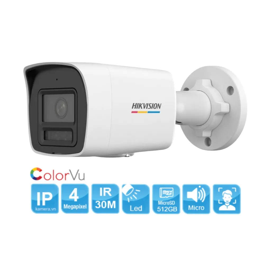CAMARA COLORVU TUBO IP 4MP SMART HYBIRD LIGHT 2.8MM IP67 CON IR Y AUDIO HIKVISION
