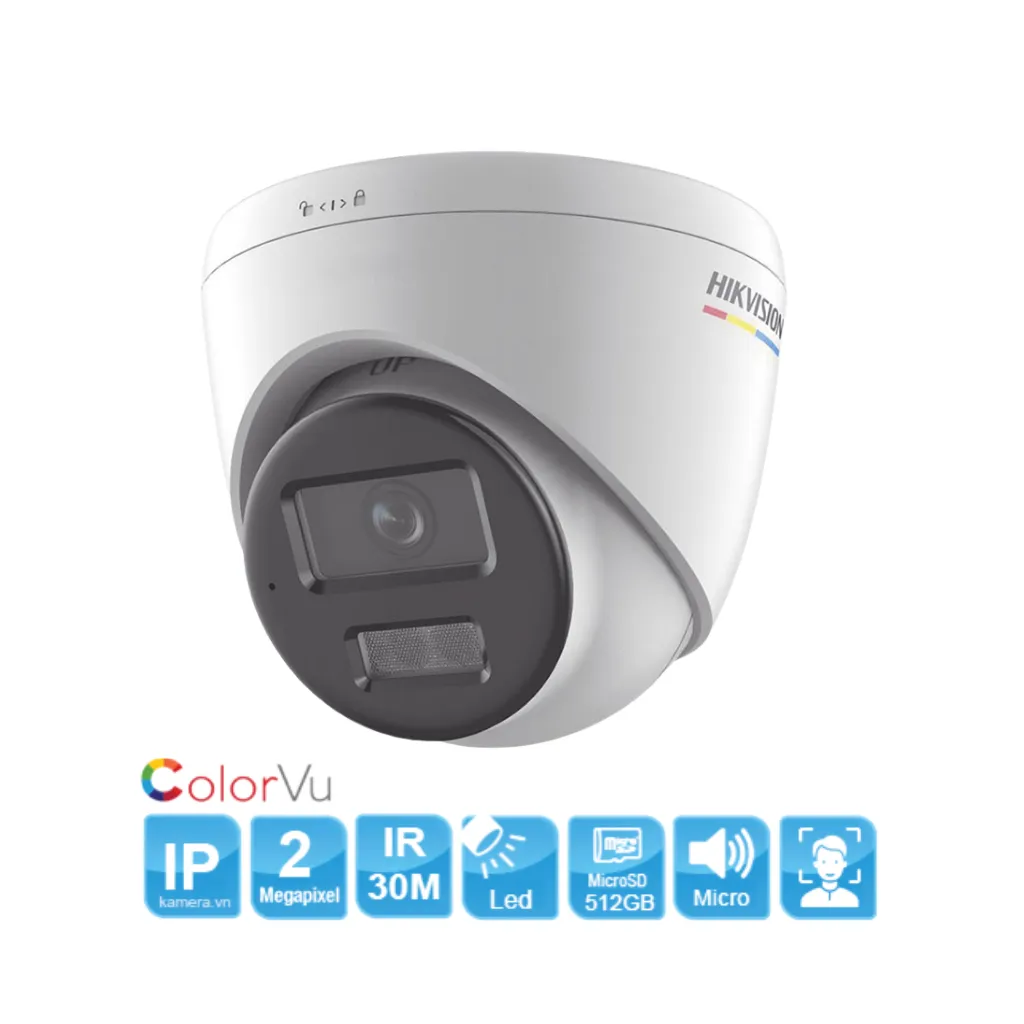 CAMARA COLORVU TURRET IP 2MP 2.8MM D-WDR IP67 (3) HIKVISION